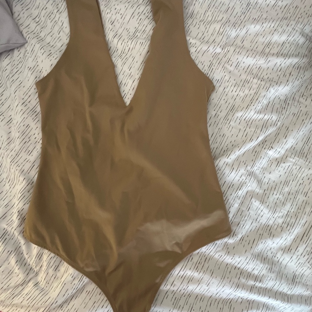 NWT Free People Tan Bodysuit $58 MSRP